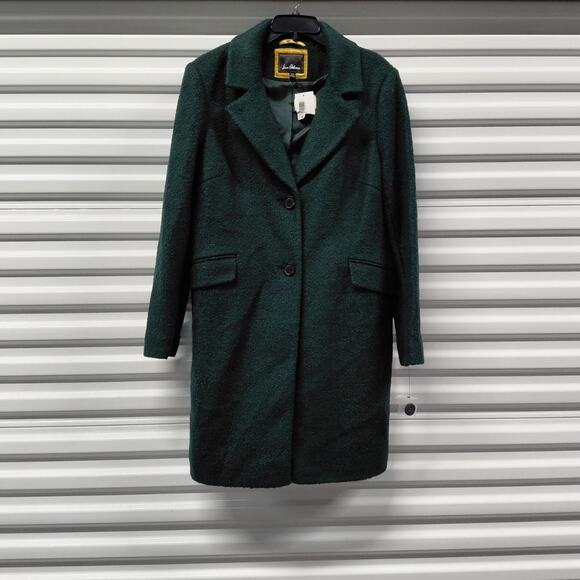 Sam Edelman Womens Wool Coat Plus XXL Green Winter Overcoat Button Front Grunge - Picture 1 of 12